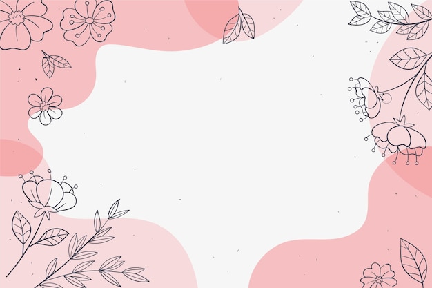 Flat floral background