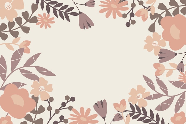 Flat floral background