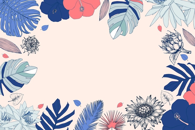 Flat floral background