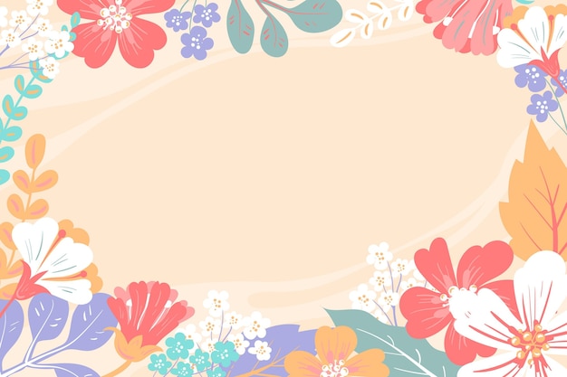 Flat floral background