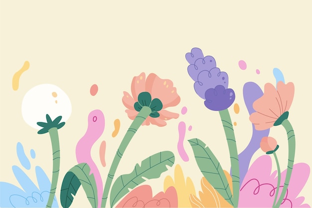 Flat floral background