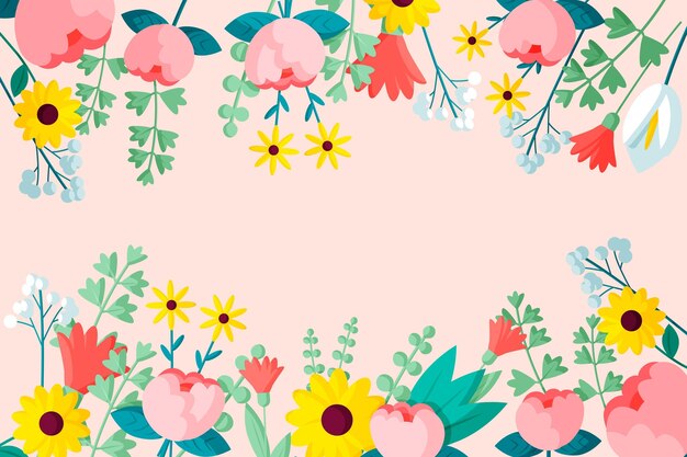 Flat floral background