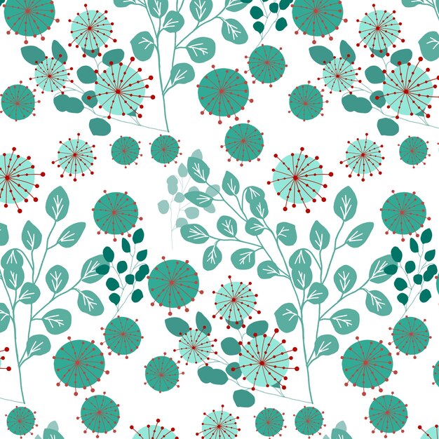 Flat floral pattern design