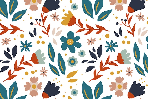 Flat floral pattern design