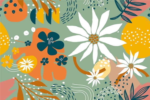 Free Vector flat floral pattern design