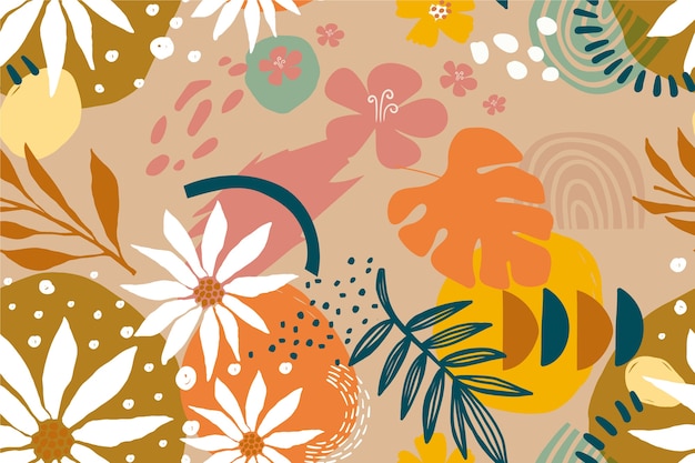 Flat floral pattern design