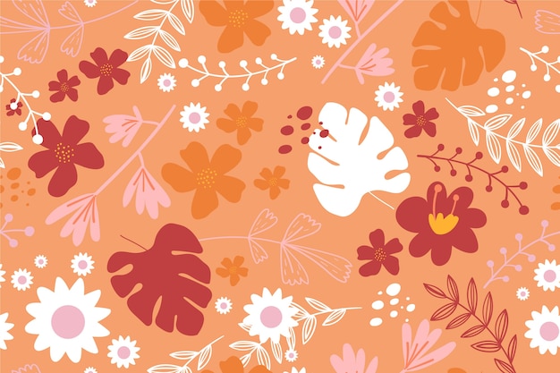 Flat floral pattern design