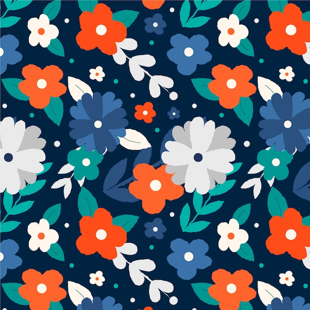 Free Vector flat floral pattern design