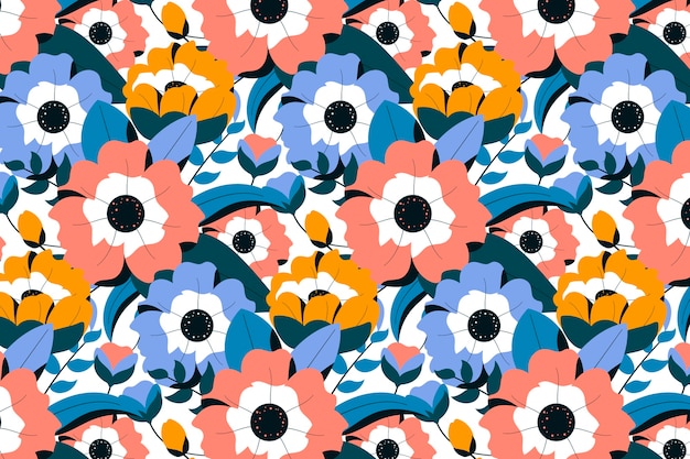 Free Vector flat floral pattern design