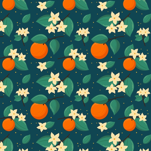 Flat floral pattern design