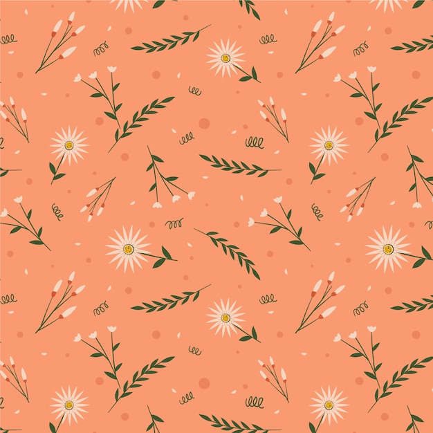 Flat floral pattern design