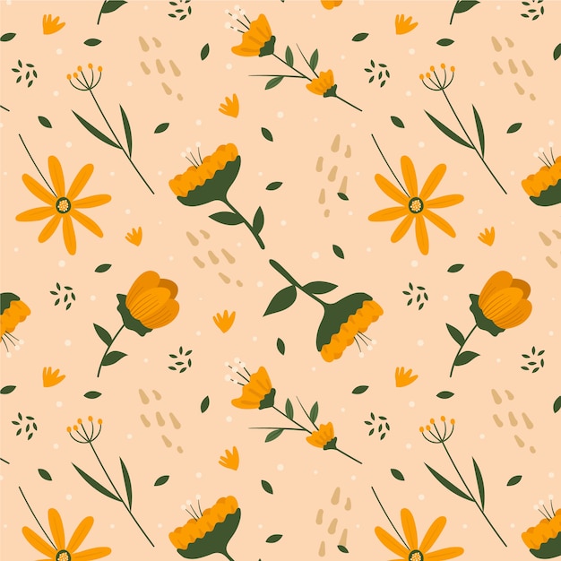 Flat floral pattern design