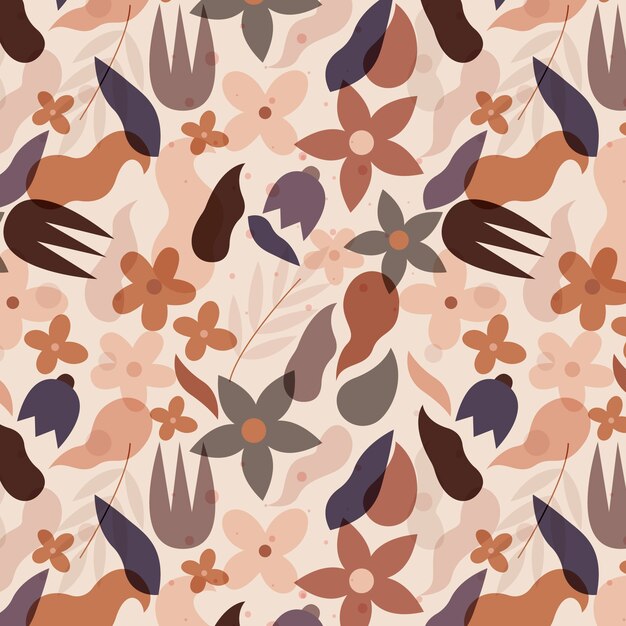 Flat floral pattern design