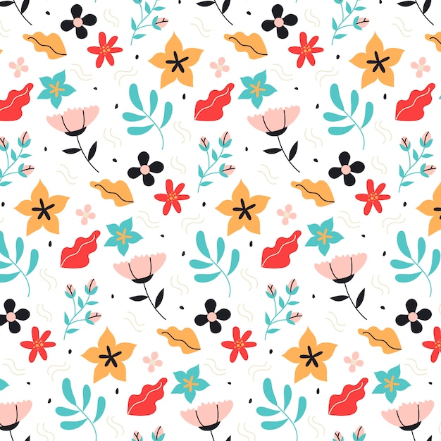 Flat floral pattern design