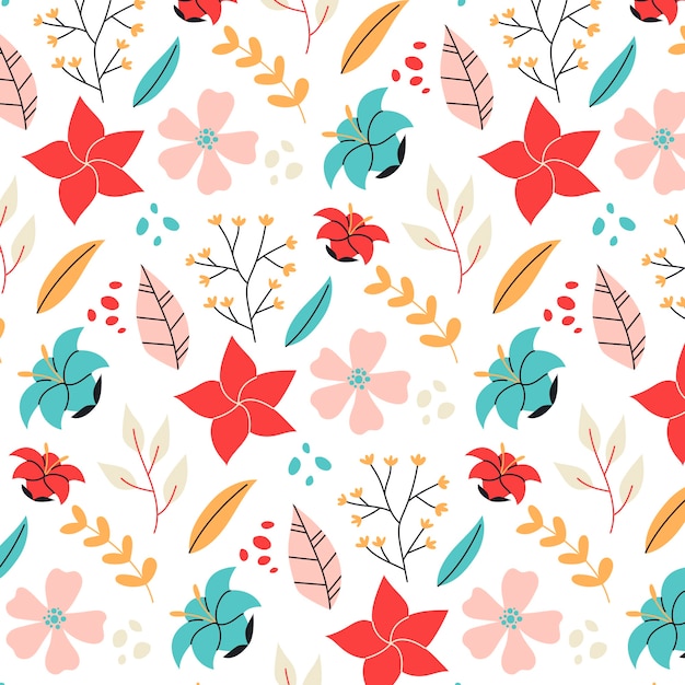 Flat floral pattern design