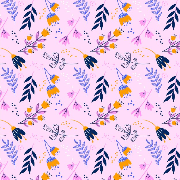 Flat floral pattern design