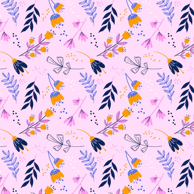 Flat floral pattern design