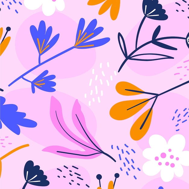 Flat floral pattern design