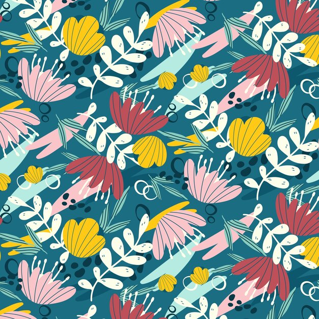 Flat floral pattern design