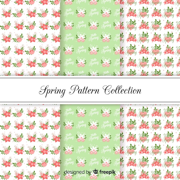 Flat floral spring pattern