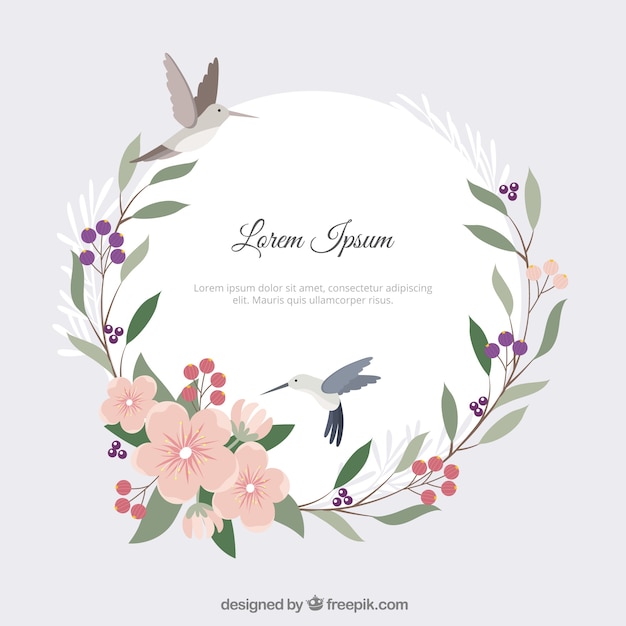 Free Vector flat flying bird background