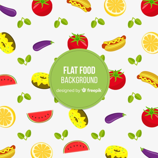 Flat food background