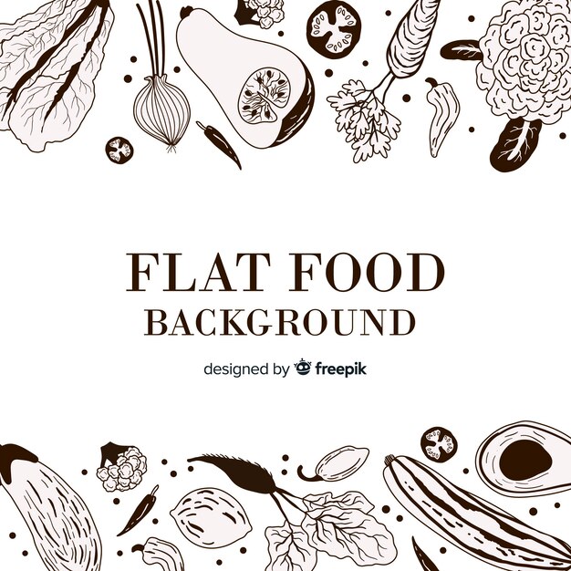 Flat food background