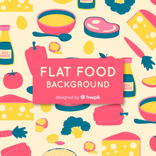 Flat food background