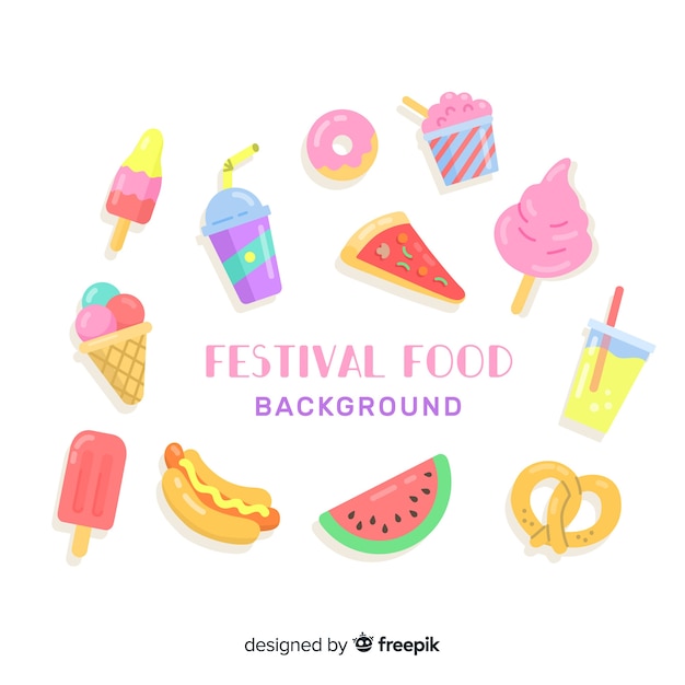 Flat food background