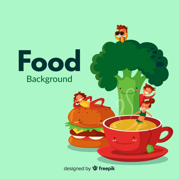 Flat food background