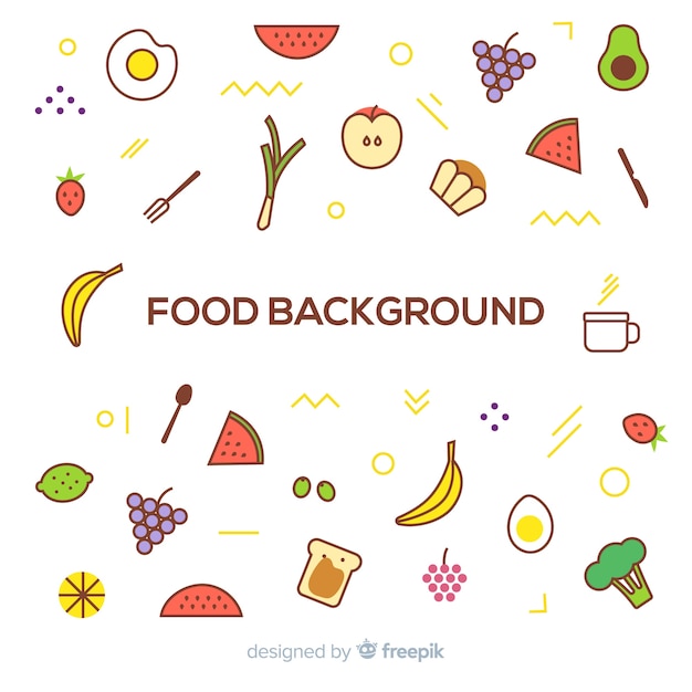 Flat food background