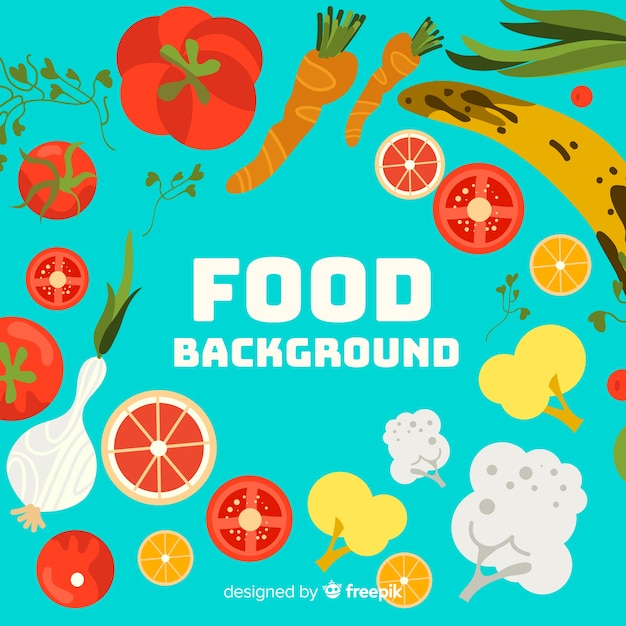 Flat food background