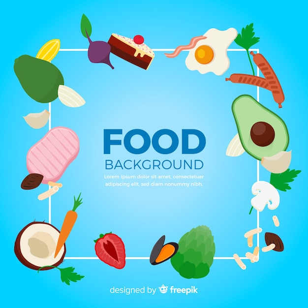 Flat food background