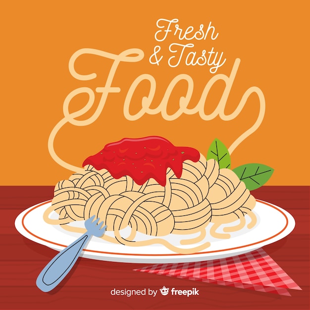 Free Vector flat food background