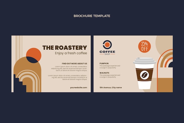 Flat food brochure template