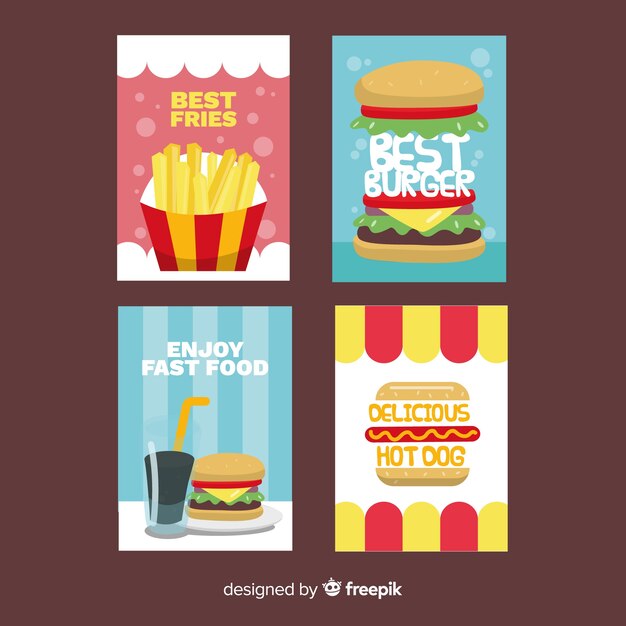 Flat food card collection