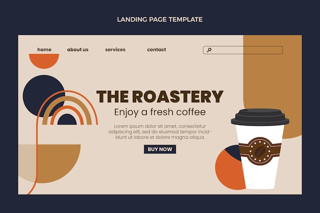 Free Vector flat food landing page template