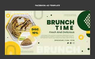 Free vector flat food social media promo template