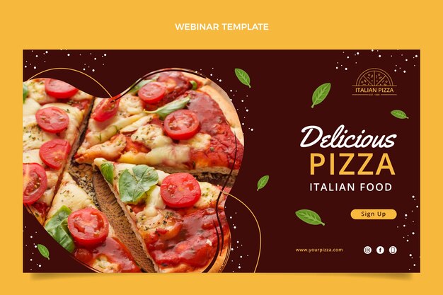 Flat food social webinar template