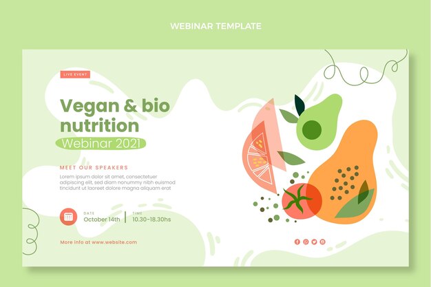 Flat food webinar template