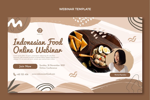 Flat food webinar template