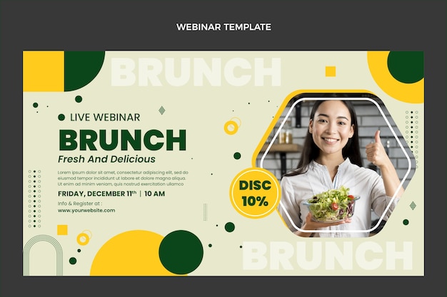 Flat food webinar template