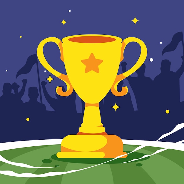 Free Vector flat football cup illustration