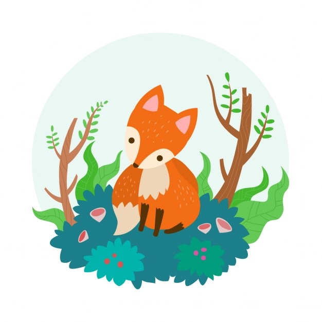 Free Vector flat fox