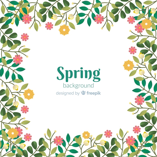 Flat frame spring background