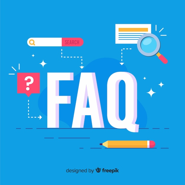 Flat frequently asked questions background