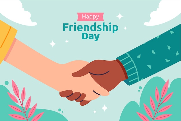 Free Vector flat friendship day background