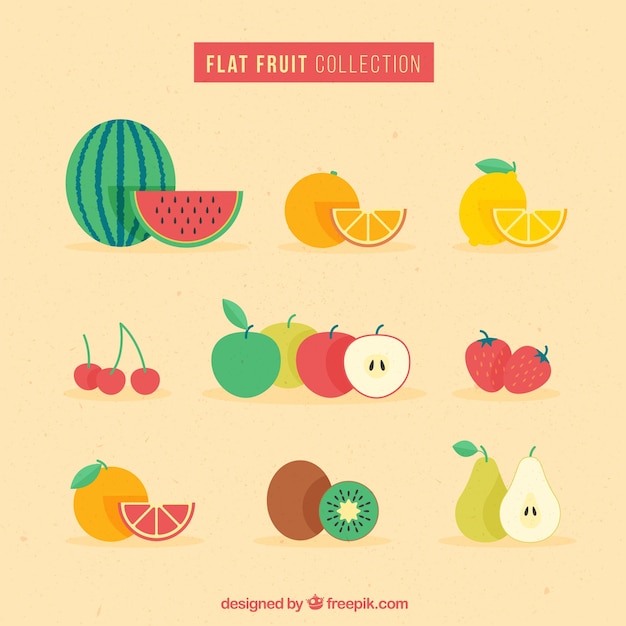 Flat fruit collection