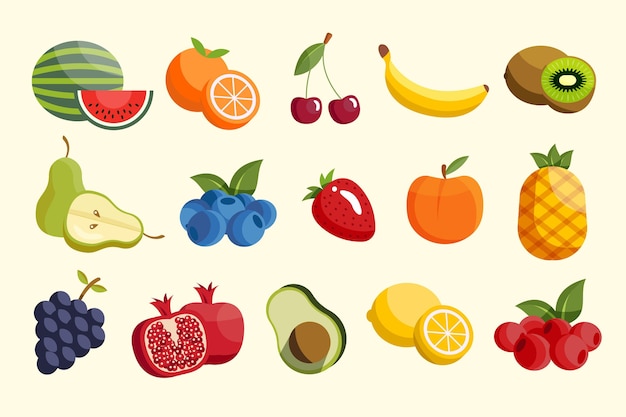 Flat fruit collection