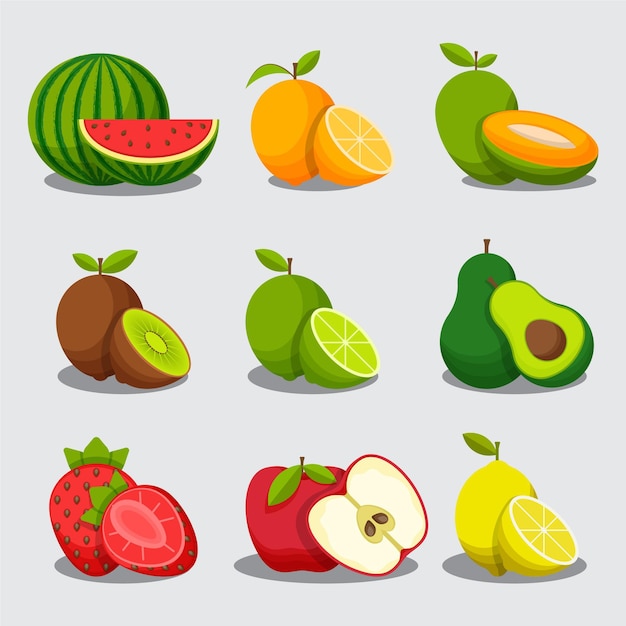 Flat fruit collection